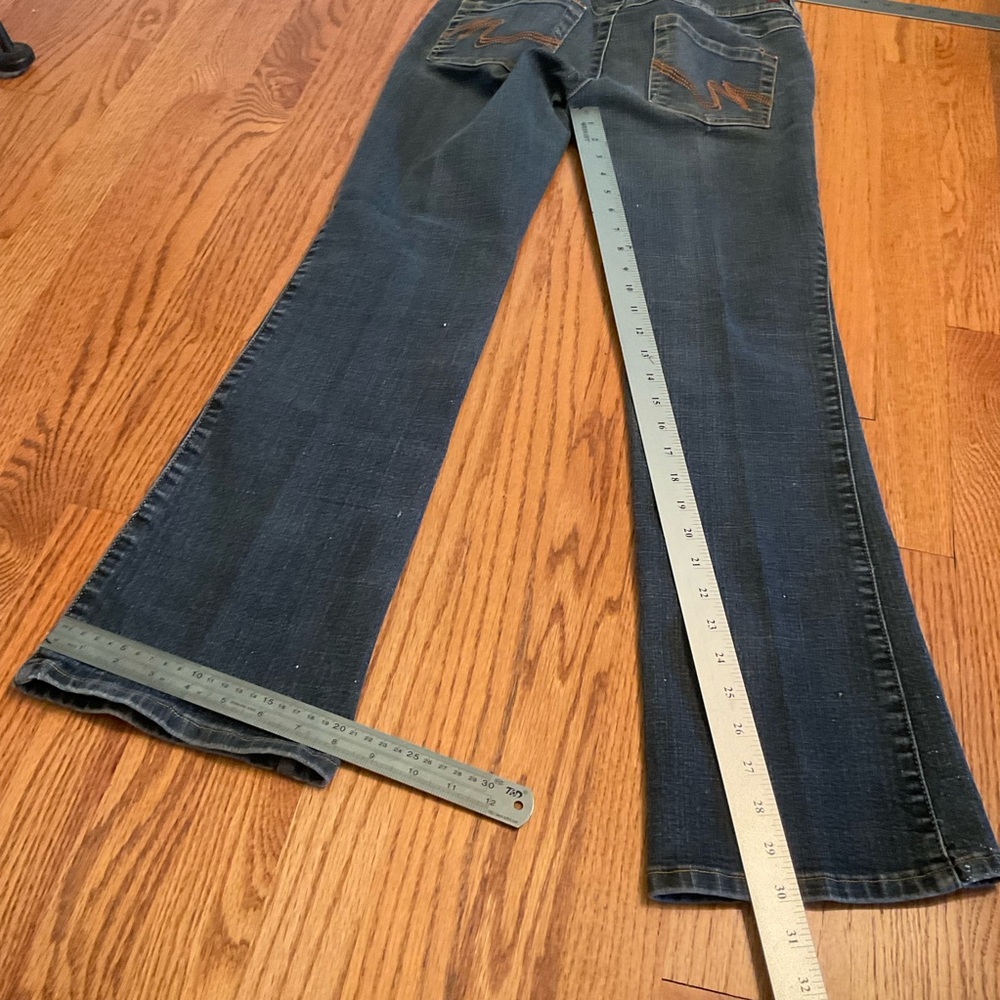 Mix It Stretch Boot Cut Mid Rise  5-Pocket Denim Jeans, Back Pocket Detail, Sz 2 - Picture 10 of 10